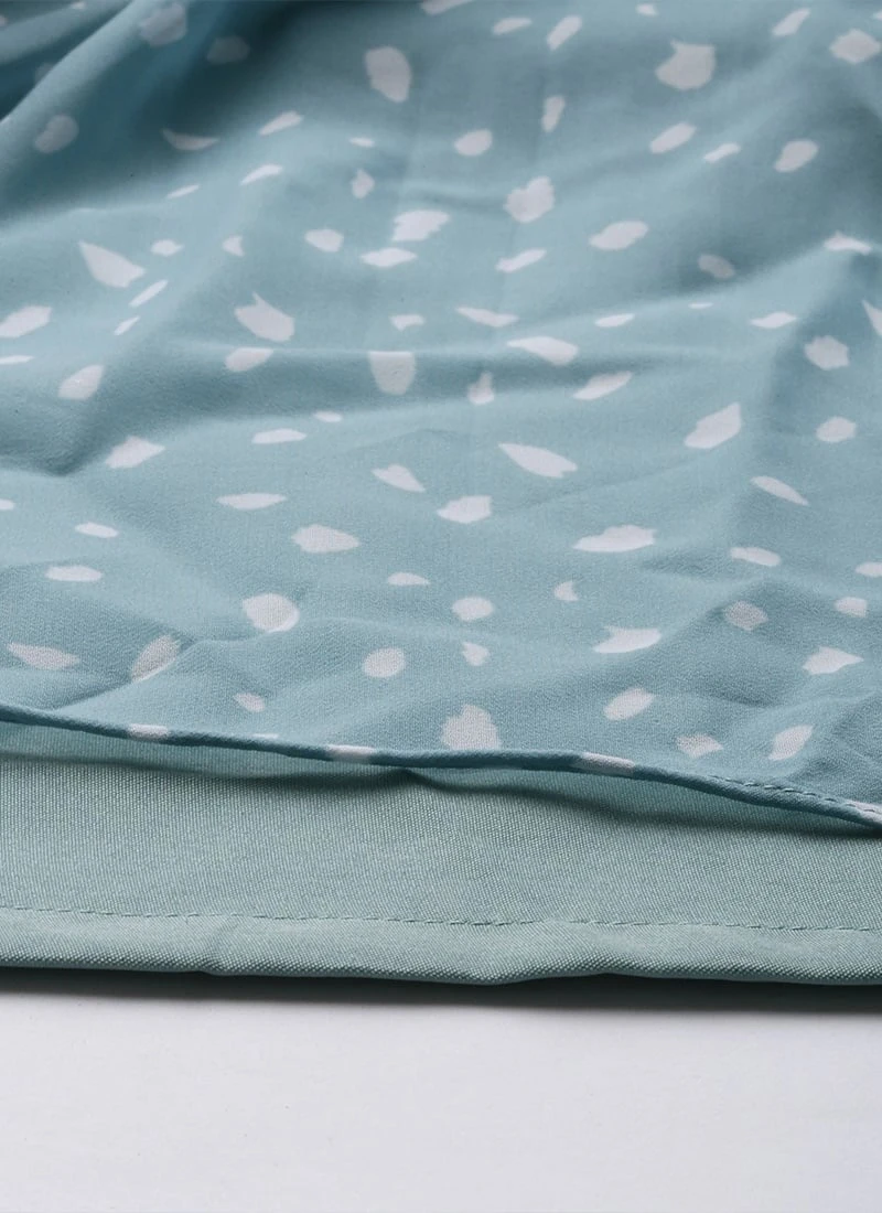 Blue N White Digital Printed Georgette Tiered Skirt Festive Wear 8 Blue N White Digital Printed Georgette Tiered Skirt Festive Wear - Image 6