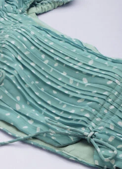 Bottom From Blue N White Printed Pleated Georgette Co-ords After Six Wear -ZariGrace Shop Blue N White Printed Pleated Georgette Co ords IWBS02211100 rrc1