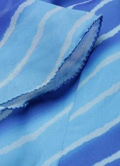 Blue Organza Printed Dress Party Wear -ZariGrace Shop Blue Organza Printed Dress DRBS02205967 rrc3