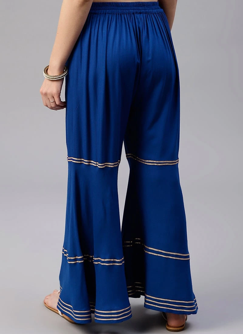Blue Palazzo Pant After Six Wear 6 Blue Palazzo Pant After Six Wear - Image 4