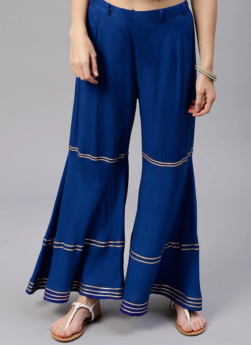 Blue Palazzo Pant After Six Wear 5 Blue Palazzo Pant After Six Wear - Image 3