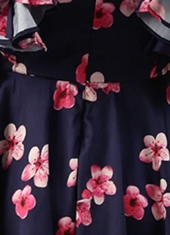 Blue Printed Art Silk Ruffled Dress Festive Wear 16 Blue Printed Art Silk Ruffled Dress Festive Wear -ZariGrace Shop Blue Printed Art Silk Ruffled Dress DRBS02205992 rrc3