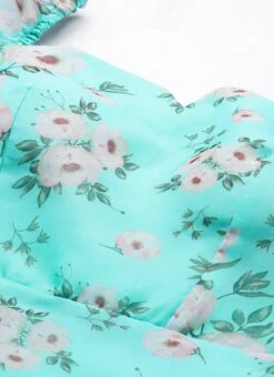 Blue Printed Organza Maxi Dress Festive Wear 14 Blue Printed Organza Maxi Dress Festive Wear -ZariGrace Shop Blue Printed Organza Maxi Dress DRBS02305201 rrc1