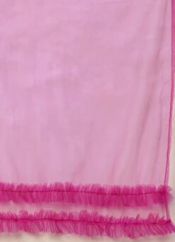 Bottom From Blue Printed Palazzo Suit After Six Wear -ZariGrace Shop Blue Printed Palazzo Suit SLBS02303895 rrc4 1