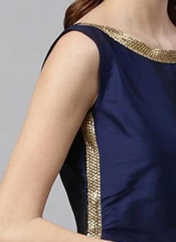 Blue Taffeta Top Festive Wear -ZariGrace Shop Blue Taffeta Top KRBS02307703 rrc2