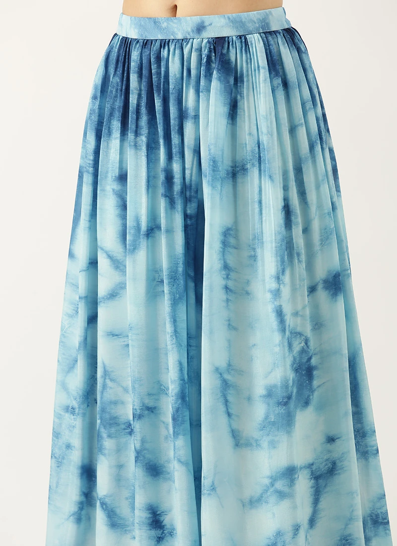 Skirt From Blue Tie N Dye Chinon Skirt Set After Six Wear 8 Skirt From Blue Tie N Dye Chinon Skirt Set After Six Wear - Image 6