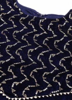 Bottom From Blue Velvet Embroidered Straight Pant Suit After Six Wear -ZariGrace Shop Blue Velvet Embroidered Straight Pant Suit SLBS02211067 rrc4