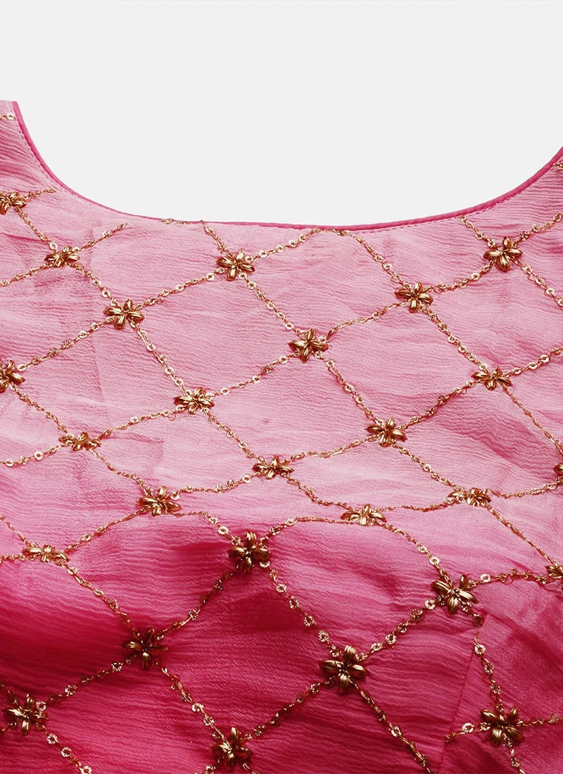 Ethnovog Customised Pink Anarkali Suit Party Wear 7 Ethnovog Customised Pink Anarkali Suit Party Wear - Image 5