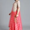 Ethnovog Pink N Cream Lehenga Party Wear