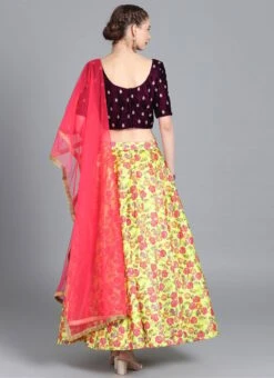 Ethnovog Printed Lehenga Set Wedding Wear -ZariGrace Shop Bollywood Vogue Customised Printed Lehenga Set GHBV01811660 b