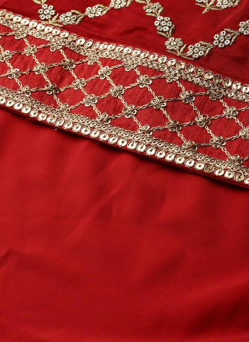 Ethnovog Red Embroidered Lehenga Festive Wear 10 Ethnovog Red Embroidered Lehenga Festive Wear - Image 8