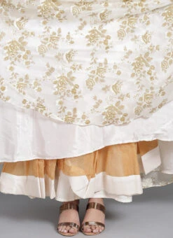 Ethnovog White One Shoulder Gown Party Wear -ZariGrace Shop Bollywood Vogue Customised White One Shoulder Gown IWBV01903799 rrc2