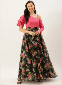 Ethnovog Ruffle Style Black Anarkali Suit Party Wear 12 Ethnovog Ruffle Style Black Anarkali Suit Party Wear -ZariGrace Shop Bollywood Vogue Ruffle Style Black Anarkali Suit SLBV01906059 u