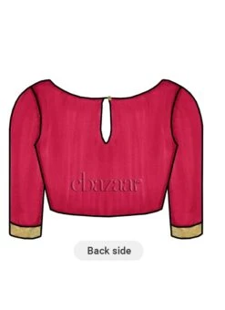 Bright Pink Art Silk Blouse Work Wear