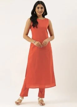 Brown Boat Neckline Straight Pant Suit After Six Wear -ZariGrace Shop Brown Boat Neckline TENCEL Straight Pant Suit KSBS02101773RTW u