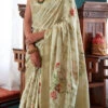 Cream Art Silk Printed Sari Festive Wear 2 Cream Art Silk Printed Sari Festive Wear -ZariGrace Shop Cream Art Silk Printed Sari SASAM2212 l
