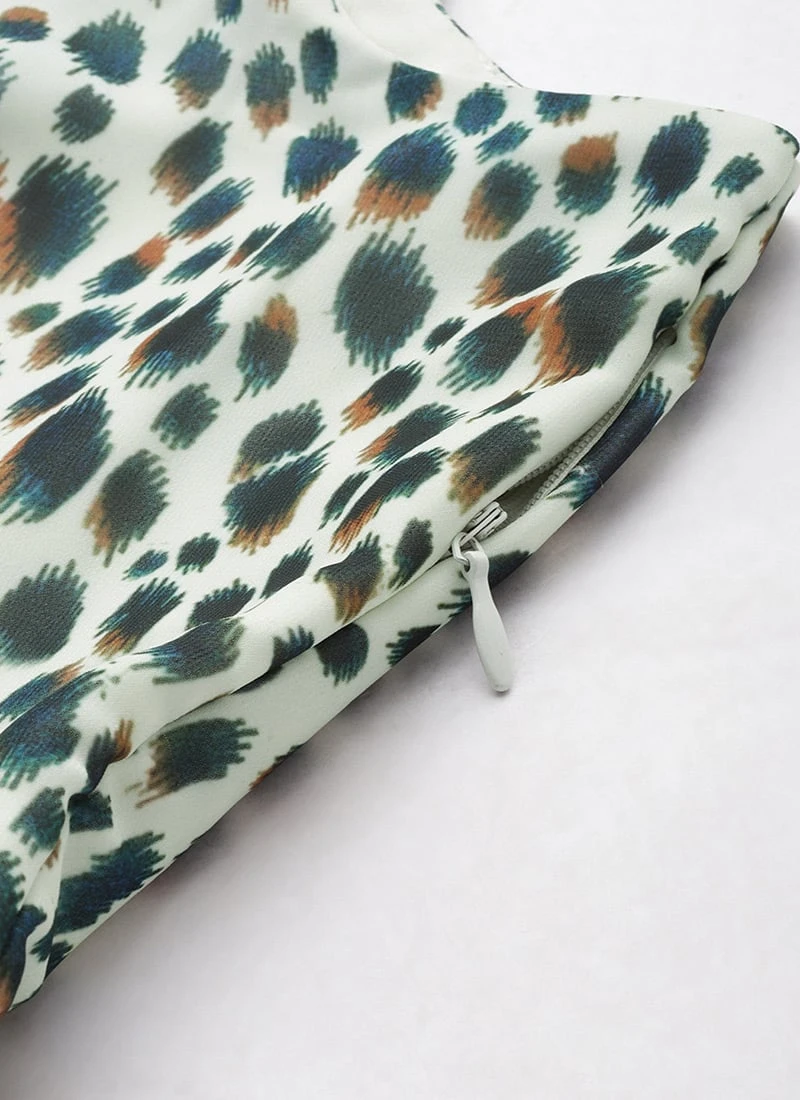 Cream Digital Printed Georgette Flared Dress Party Wear 9 Cream Digital Printed Georgette Flared Dress Party Wear - Image 7