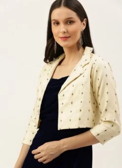 Cream Jacquard Jacket N Velvet Dress After Six Wear 14 Cream Jacquard Jacket N Velvet Dress After Six Wear -ZariGrace Shop Cream Jacquard Jacket N Velvet Dress DRBS02205848 rrc1