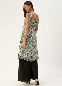 Cream N Black Georgette Digital Print Kurta Set After Six Wear 12 Cream N Black Georgette Digital Print Kurta Set After Six Wear -ZariGrace Shop Cream N Black Georgette Digital Print Kurta Set KSBS02104190 b