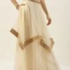 Cream Net N Beige Handkerchief Skirt Festive Wear -ZariGrace Shop Cream Net N Beige Handkerchief Skirt WBBS02012685 l