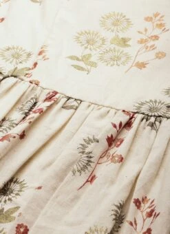 Cream Silk Cotton Ankle Length Dress After Six Wear -ZariGrace Shop Cream Silk Cotton Ankle Length Dress DRBS02108680 rrc2