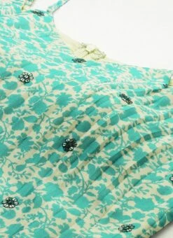 Top From Cream And Blue Chinon Printed Gharara Set After Six Wear 14 Top From Cream And Blue Chinon Printed Gharara Set After Six Wear -ZariGrace Shop Cream and Blue Chinon Printed Gharara Set SLBS02302373 rrc1