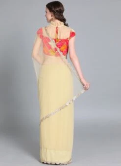 Beige Half N Half Border Saree Festive Wear -ZariGrace Shop Custom Made Beige Half N Half Border Saree SABS01908555 b