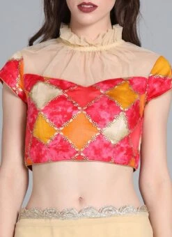 Beige Half N Half Border Saree Festive Wear -ZariGrace Shop Custom Made Beige Half N Half Border Saree SABS01908555 rrc3