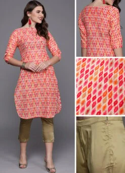 Beige N Orange Straight Pant Suit After Six Wear 10 Beige N Orange Straight Pant Suit After Six Wear -ZariGrace Shop Custom Made Beige N Orange Straight Pant Suit KSBS01908550 gl