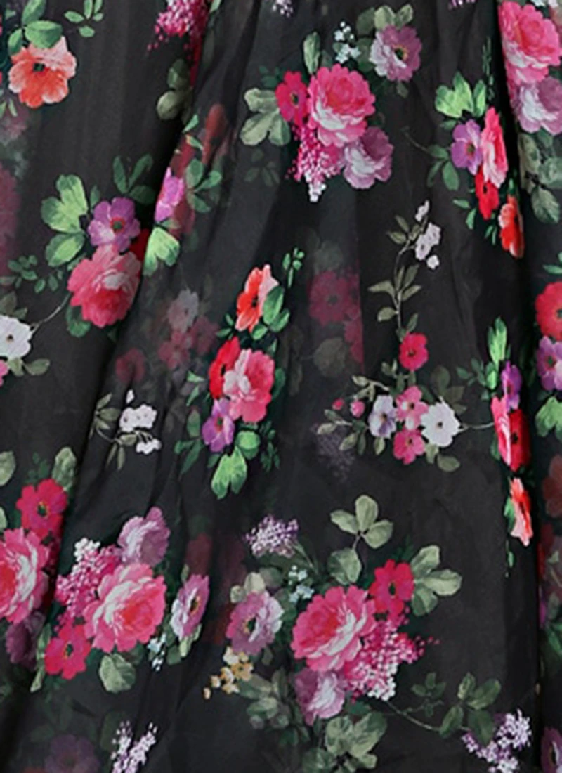 Black Digital Printed Gown With Jacket Party Wear 10 Black Digital Printed Gown With Jacket Party Wear - Image 8