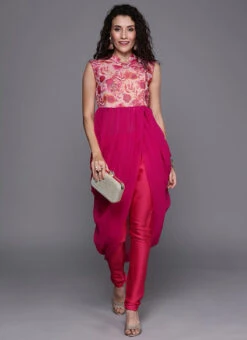 Dhoti Style Narrow Straight Pant Set Festive Wear -ZariGrace Shop Custom Made Dhoti Style Narrow Straight Pant Set IWBS01907911 u