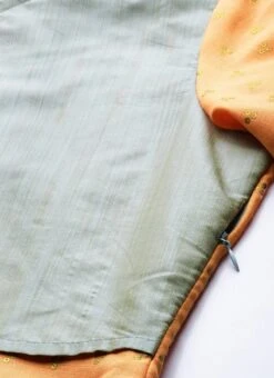 Peach Jacket Style Top And Bottom Festive Wear -ZariGrace Shop Custom Made Peach Jacket Style Top and Bottom KSBS01908661 rrc1