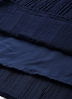 Dark Blue Embroidered Georgette Dress Festive Wear After Six Wear -ZariGrace Shop Dark Blue Embroidered Georgette Dress DRBS02210917 rrc4