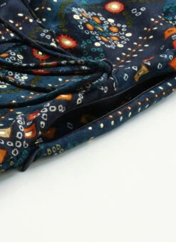 Dark Blue Printed Angarkha Gown Festive Wear 15 Dark Blue Printed Angarkha Gown Festive Wear -ZariGrace Shop Dark Blue Printed Angarkha Gown IWBS02110833 rrc2