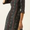 Dark Blue Printed Viscose N Beige Kurta Set Festive Wear