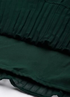 Dark Green Embroidered Georgette Dress Festive Wear After Six Wear -ZariGrace Shop Dark Green Embroidered Georgette Dress DRBS02210919 rrc3