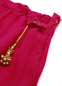 Dupatta From Dark Pink Embroidered Georgette Lehenga After Six Wear -ZariGrace Shop Dark Pink Embroidered Georgette Lehenga GHBS02211043 rrc2