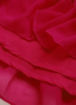 Dupatta From Dark Pink Embroidered Georgette Lehenga After Six Wear -ZariGrace Shop Dark Pink Embroidered Georgette Lehenga GHBS02211043 rrc4