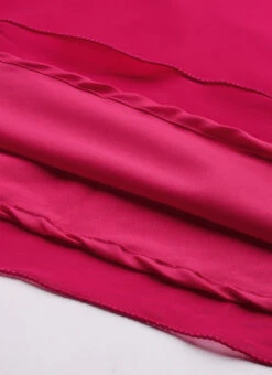 Dupatta From Dark Pink Georgette Embroidered Gown After Six Wear -ZariGrace Shop Dark Pink Georgette Embroidered Gown IWBS02304096 rrc4