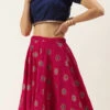 Dark Pink N Blue Taffeta Lehenga Festive Wear -ZariGrace Shop Dark Pink N Blue Taffeta Lehenga GHBS02301816 l