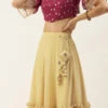 Dark Pink Sequins Embroidered N Beige Georgette Lehenga Festive Wear -ZariGrace Shop Dark Pink Sequins Embroidered N Beige Georgette Lehenga GHBS02211086 l