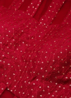 Dark Red Georgette Embroidered Layered Gown Party Wear 14 Dark Red Georgette Embroidered Layered Gown Party Wear -ZariGrace Shop Dark Red Georgette Embroidered Layered Gown IWBS02210984 rrc1