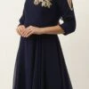 Embroidered Navy Blue Georgette Gown Festive Wear -ZariGrace Shop Embroidered Navy Blue Georgette Gown IWBS02201271 l