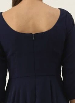 Embroidered Navy Blue Georgette Gown Festive Wear -ZariGrace Shop Embroidered Navy Blue Georgette Gown IWBS02201271 rrc2