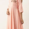 Embroidered Peach Georgette Gown Party Wear -ZariGrace Shop Embroidered Peach Georgette Gown IWBS02201275 l