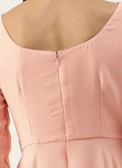 Embroidered Peach Georgette Gown Party Wear -ZariGrace Shop Embroidered Peach Georgette Gown IWBS02201275 rrc2