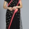 Ethnovog Black Half N Half Sari Party Wear -ZariGrace Shop EthnoVogue Customised Black Half N Half Sari SABS01809296 l