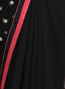 Ethnovog Black Half N Half Sari Party Wear -ZariGrace Shop Ethnovog Customised Black Half N Half Sari SABS01809296 rrc4