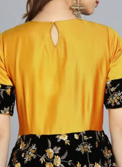 Ethnovog Multicolored Embroidered Gown Party Wear -ZariGrace Shop Ethnovog Customised Multicolored Embroidered Gown IWBS01901252 rrc2