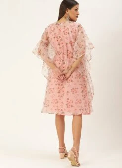 Floral Printed Organza Kaftan Dress After Six Wear Party Wear -ZariGrace Shop Floral Printed Organza Kaftan Dress DRBS02110875 b